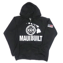 Load image into Gallery viewer, Maui Built Logo Zip Hoodie Jacket - Black