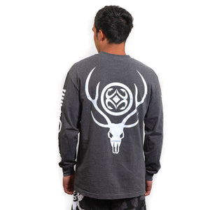 Maui Built Deer Skull Logo Long Sleeve T-shirt