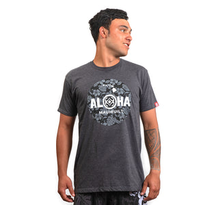 Maui Built Floral Aloha Circle Logo Modern Fit T-shirt