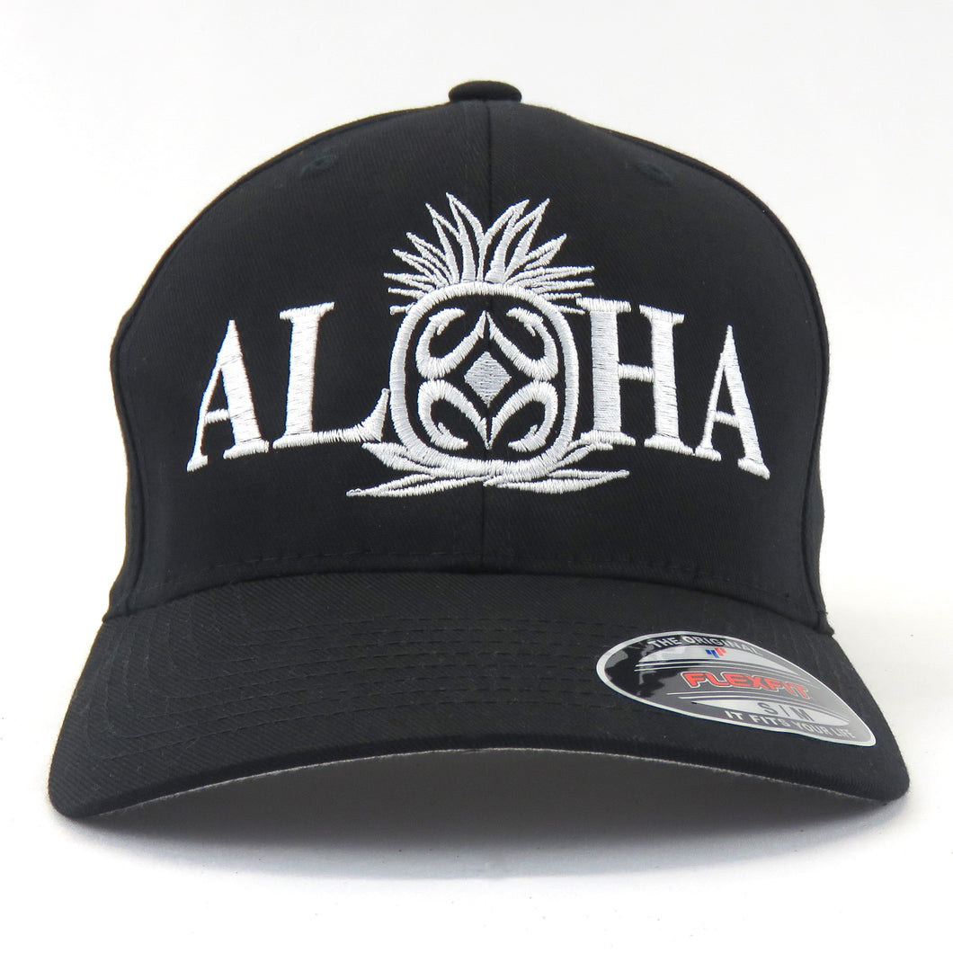 Maui Built Aloha Pineapple Logo Embroidery Flex Fit Cap