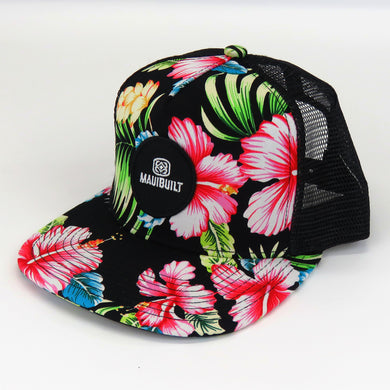 Maui Built Floral Cap - Floral / Black