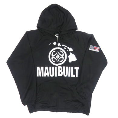 Maui Built Logo Zip Hoodie Jacket - Black