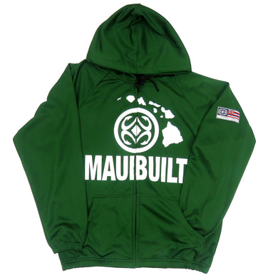 Maui Built Logo Zip Hoodie Jacket - Green
