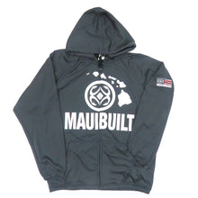 Load image into Gallery viewer, Maui Built Logo Zip Hoodie Jacket - Charcoal