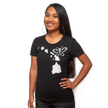 Load image into Gallery viewer, Maui Built Hawaiian Island Chain Butterfly Logo Women&#39;s T-Shirt