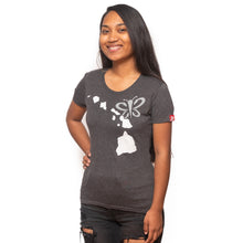 Load image into Gallery viewer, Maui Built Hawaiian Island Chain Butterfly Logo Women&#39;s T-Shirt