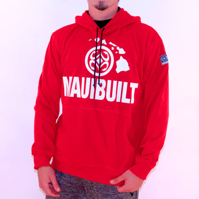 Maui Built Logo Pull Over Hoody Jacket - Red