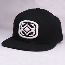 Load image into Gallery viewer, Maui Built Raised Embroidery Black Snapback Cap