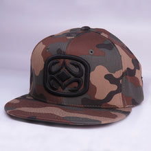 Load image into Gallery viewer, Maui Built Raised Embroidery Camo Snapback Cap