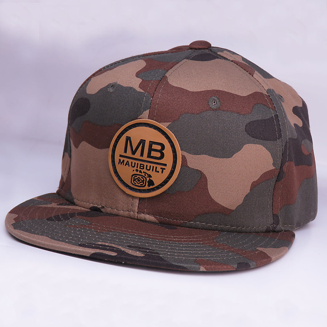 Maui Built Circle Patch Camo Snapback Cap