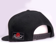 Load image into Gallery viewer, Maui Built Raised Embroidery Black Snapback Cap