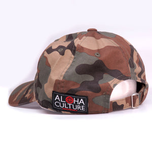 Maui Built Square Patch Green Camo Buckle Back Cap