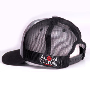 Maui Built Hex Patch Grey Camo Meshback Cap