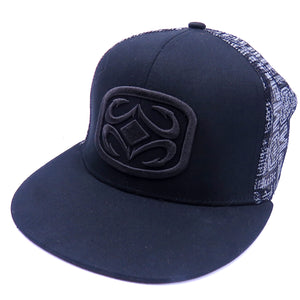 Black Logo Mesh Back Cap