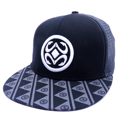 White Circle Logo Mesh Back Cap