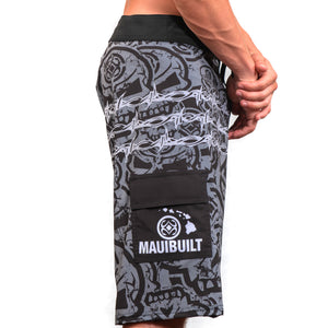 Maui Built Skull Logo Board Short