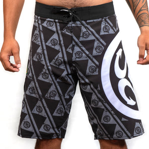 Maui Built Logo Rasta Islands Board Short
