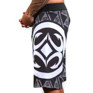 Maui Built Logo Rasta Islands Board Short